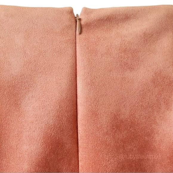 LOFT NWOT Faux Suede Microfiber Wrap Bow Tie Mini Lined Skirt size 2 - Picture 11 of 15